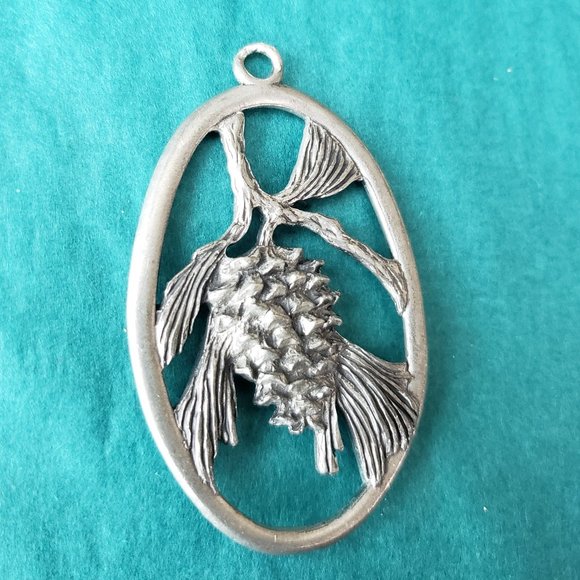 2/15$ Vintage 1993 seagull pewter christmas pine cone ornament/pendant - Picture 4 of 5